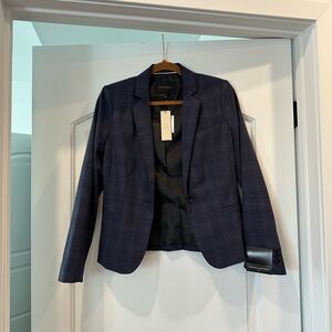 Banana Republic Blue Checkered Blazer